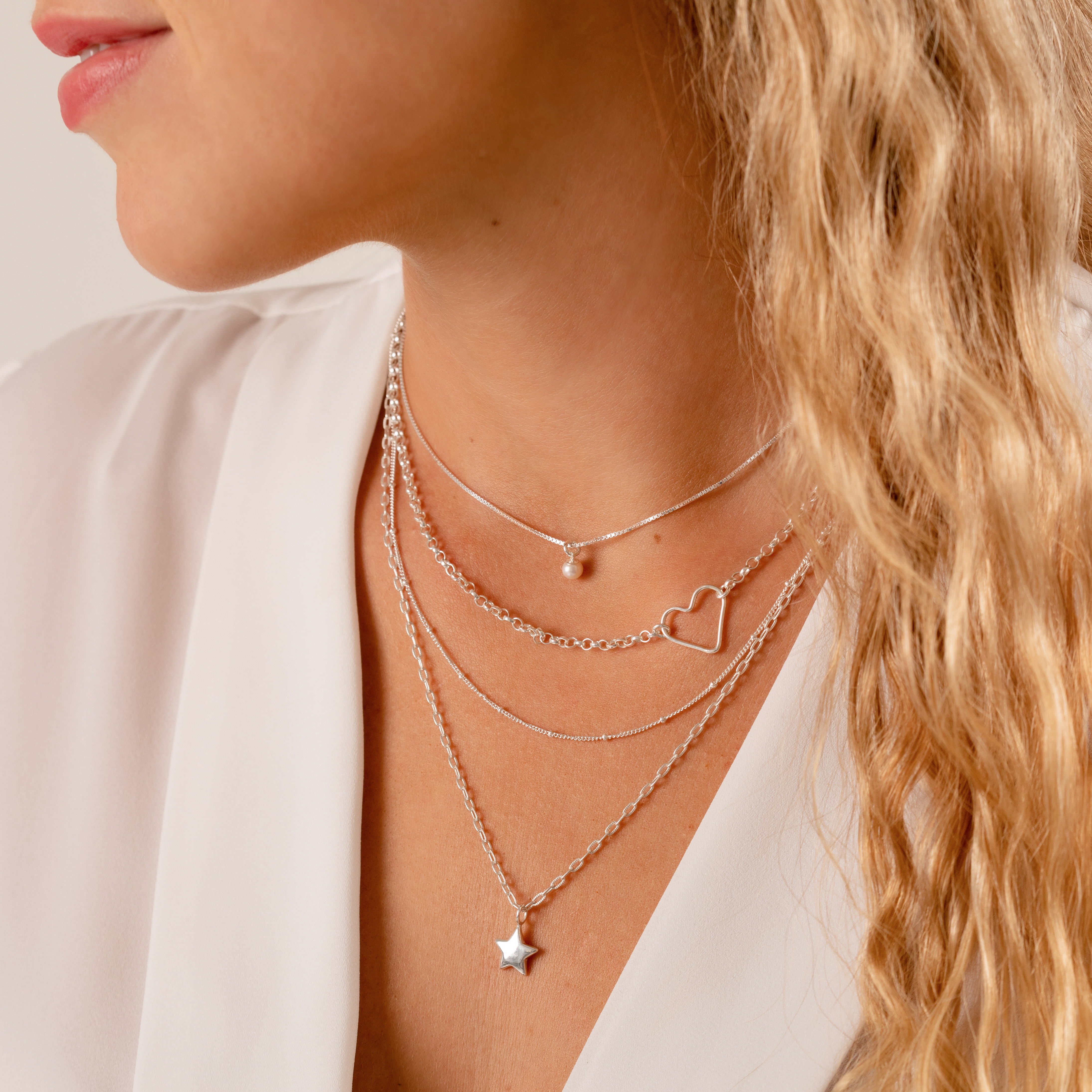 Celestial Star Chain Layered Necklace | Boohoo UK