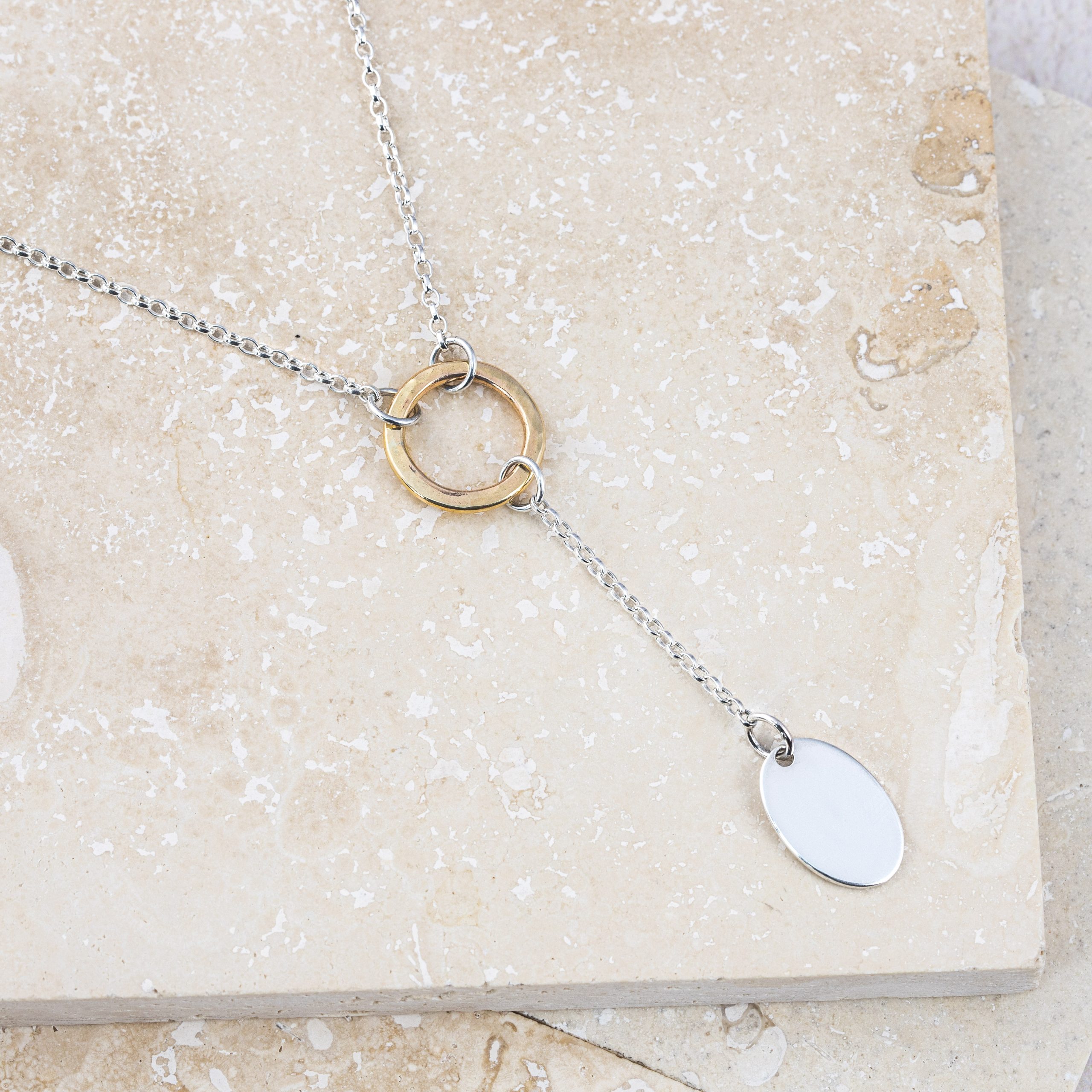 Gold multi Diamond & 18kt rose-gold lariat necklace | Anita Ko | MATCHES UK